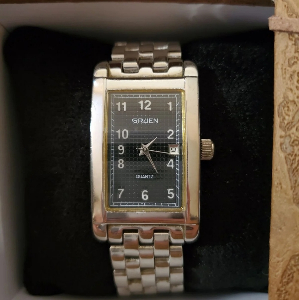 VTG Men's Gruen stainless steel watch